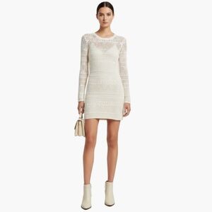 NWT- Rag & Bone Renee Long Sleeve Crochet Mini Dress